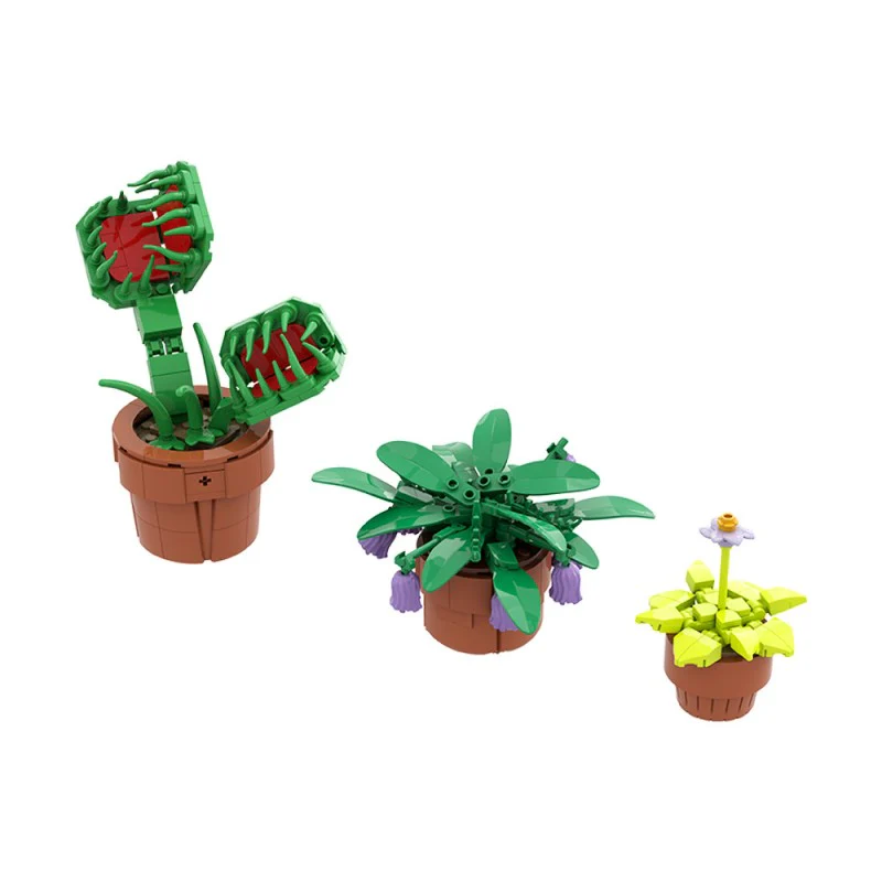 (Gobricks version) 373pcs MOC Small carnivorous bonsai plants - Image 2