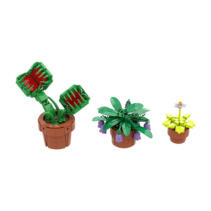 (Gobricks version) 373pcs MOC Small carnivorous bonsai plants - Image 3