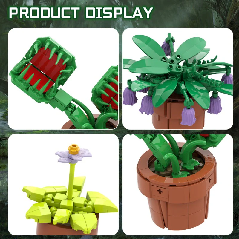 (Gobricks version) 373pcs MOC Small carnivorous bonsai plants - Image 7
