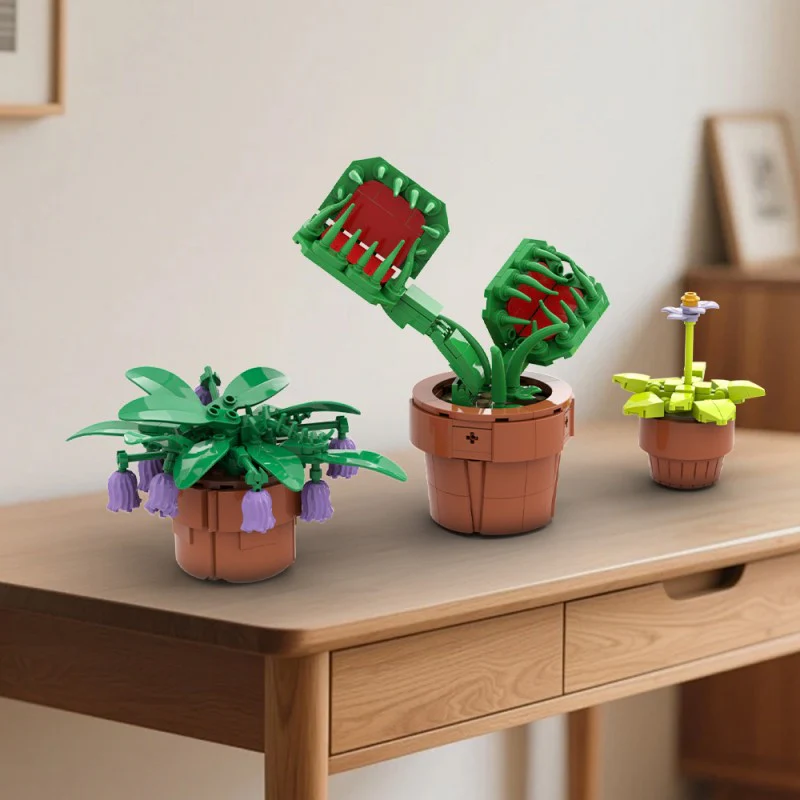 (Gobricks version) 373pcs MOC Small carnivorous bonsai plants - Image 9