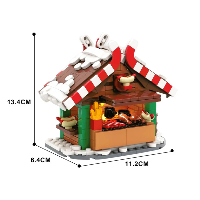 (Gobricks version) 375 pcs MOC-132331 Christmas Grilling Stand - Image 3