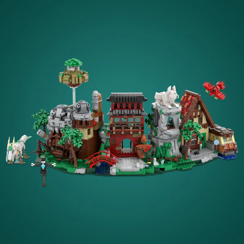 (Gobricks version) 3898pcs MOC Hayao Miyazaki Animation Scene Collection - Image 12
