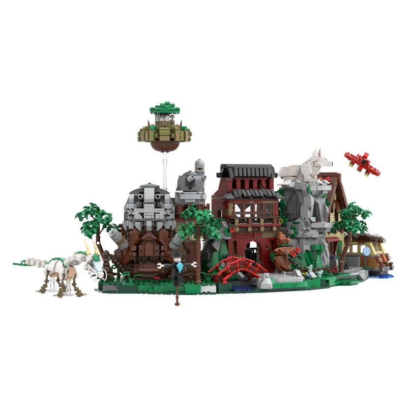 (Gobricks version) 3898pcs MOC Hayao Miyazaki Animation Scene Collection - Image 2