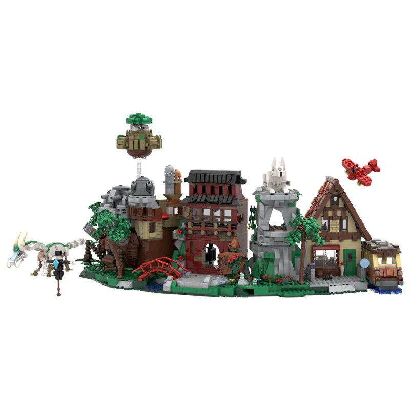 (Gobricks version) 3898pcs MOC Hayao Miyazaki Animation Scene Collection - Image 3