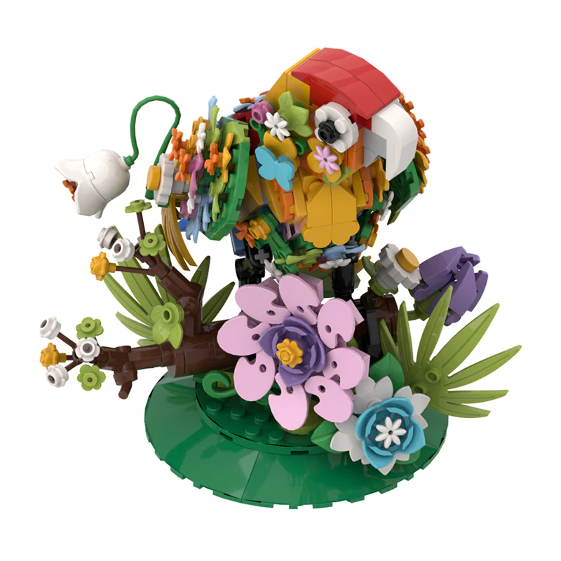 (Gobricks version) 396PCS Flower language bird - Image 5