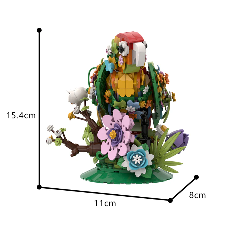 (Gobricks version) 396PCS Flower language bird - Image 9