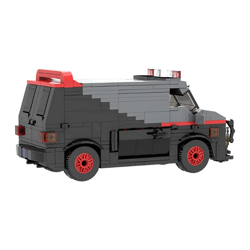 (Gobricks version) 400pcs+ MOC Draco Agent GMC Black Big Van Vandura - Image 10