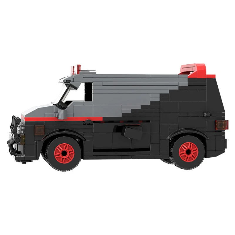 (Gobricks version) 400pcs+ MOC Draco Agent GMC Black Big Van Vandura - Image 2