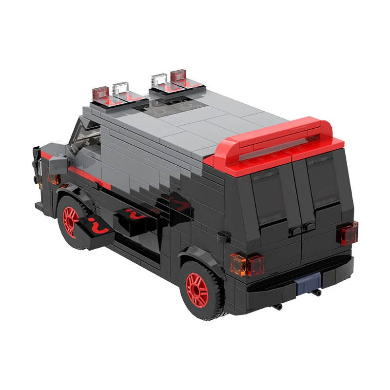 (Gobricks version) 400pcs+ MOC Draco Agent GMC Black Big Van Vandura - Image 3