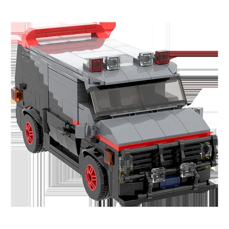 (Gobricks version) 400pcs+ MOC Draco Agent GMC Black Big Van Vandura - Image 5