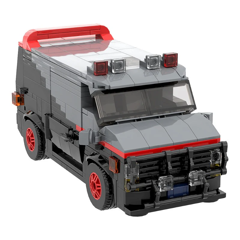 (Gobricks version) 400pcs+ MOC Draco Agent GMC Black Big Van Vandura - Image 9