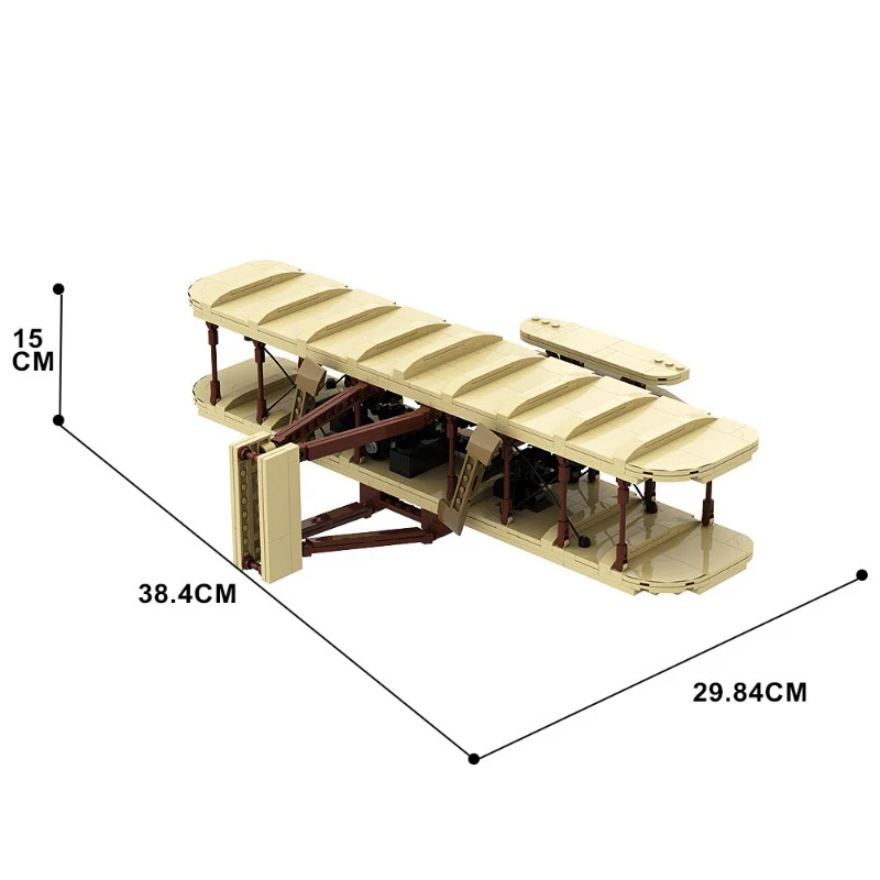 (Gobricks version) 400pcs+ MOC Wright Brothers Aircraft Flyer One - Image 4