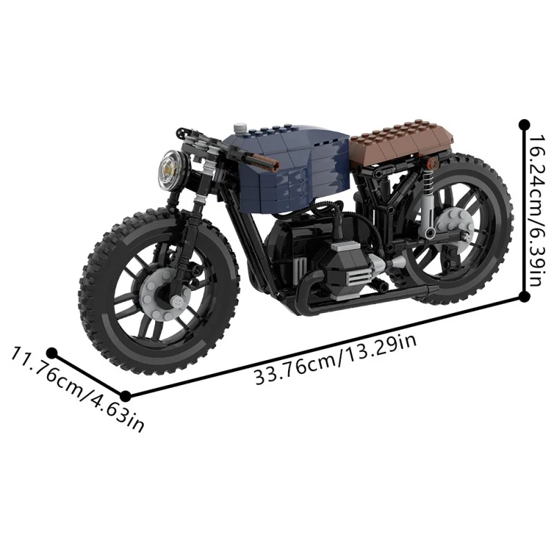 (Gobricks version) 403pcs MOC BMW R100 serie Air Boxer Moto Cafe Racer - Image 7