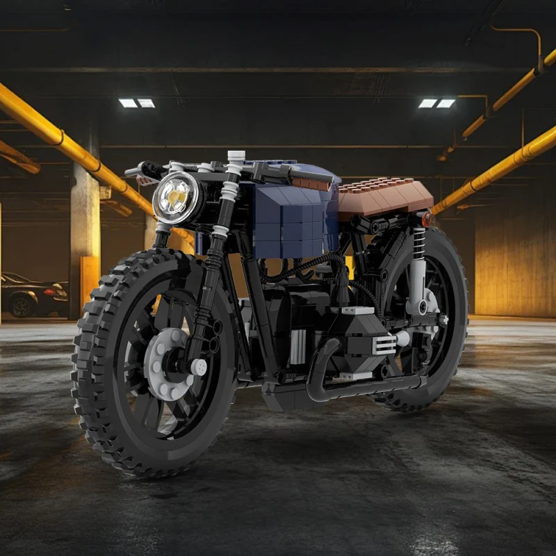 (Gobricks version) 403pcs MOC BMW R100 serie Air Boxer Moto Cafe Racer - Image 9