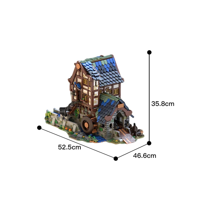 (Gobricks version) 4062pcs MOC-173041 Medieval Sawmill - Double 21325 Medieval Blacksmith Alternative Build - Image 5