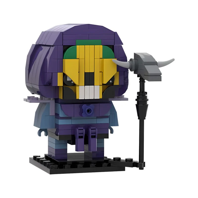 (Gobricks version) 416pcs MOC-201373 He-Man & Skeletor (Masters of the Universe) Brickheadz - Image 3