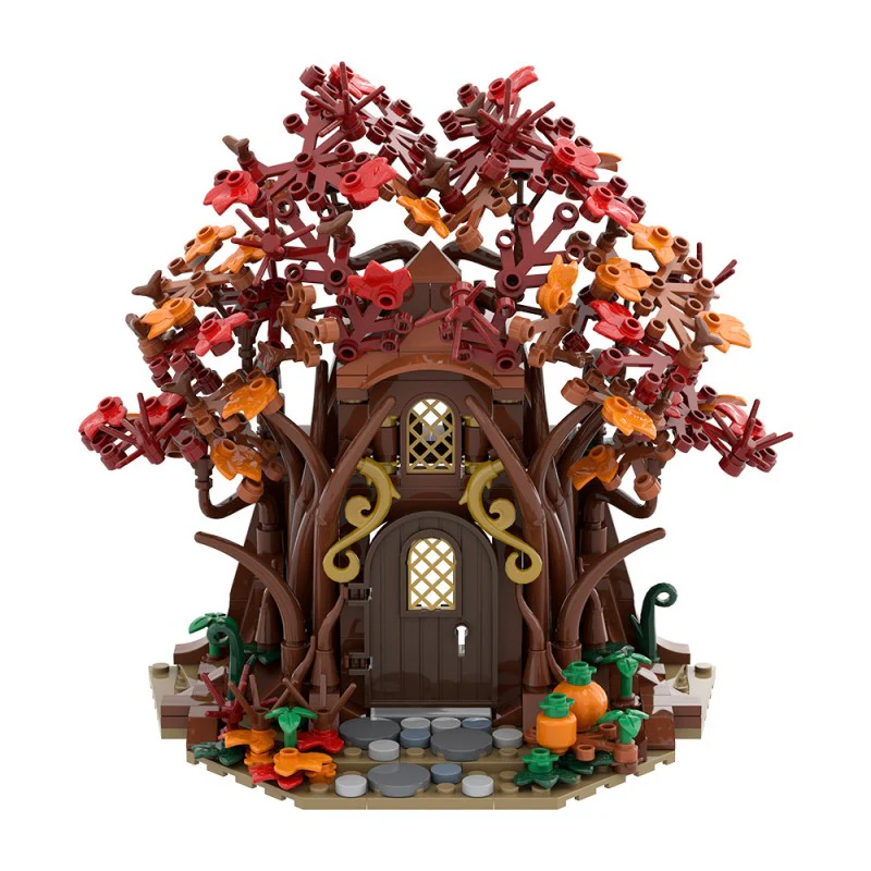 (Gobricks version) 421pcs MOC Woodland Elf House in Autumn - Image 2