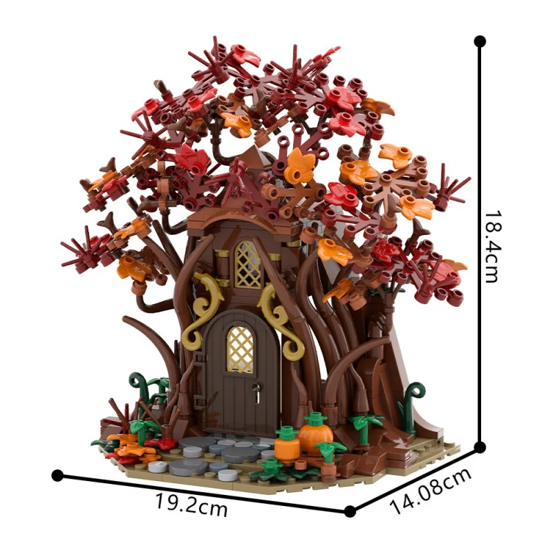 (Gobricks version) 421pcs MOC Woodland Elf House in Autumn - Image 6