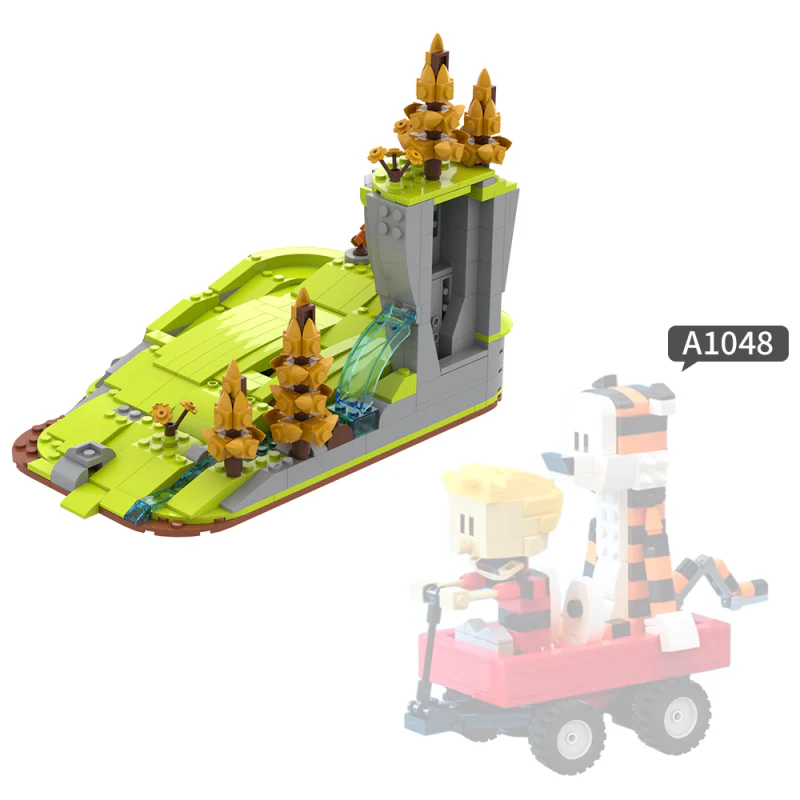 (Gobricks version) 436pcs MOC Calvin and Hobbes - Tigger on the grass - Image 3