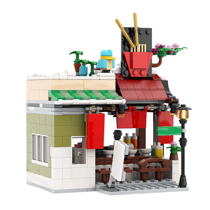 (Gobricks version) 441 pcs MOC-137613 31131 - Noodle Shop expended - Image 2