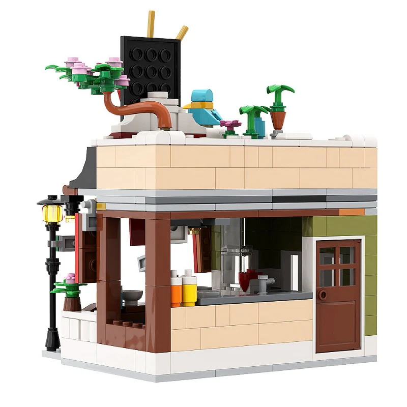 (Gobricks version) 441 pcs MOC-137613 31131 - Noodle Shop expended - Image 3