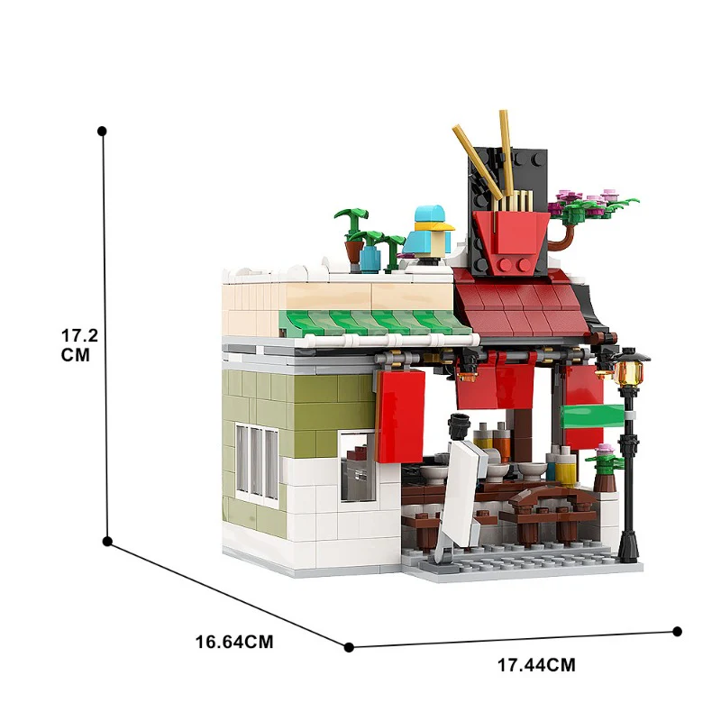 (Gobricks version) 441 pcs MOC-137613 31131 - Noodle Shop expended - Image 4