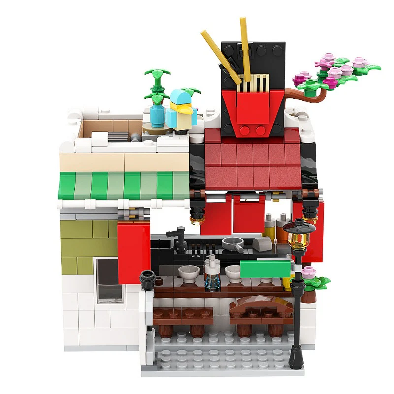 (Gobricks version) 441 pcs MOC-137613 31131 - Noodle Shop expended - Image 5