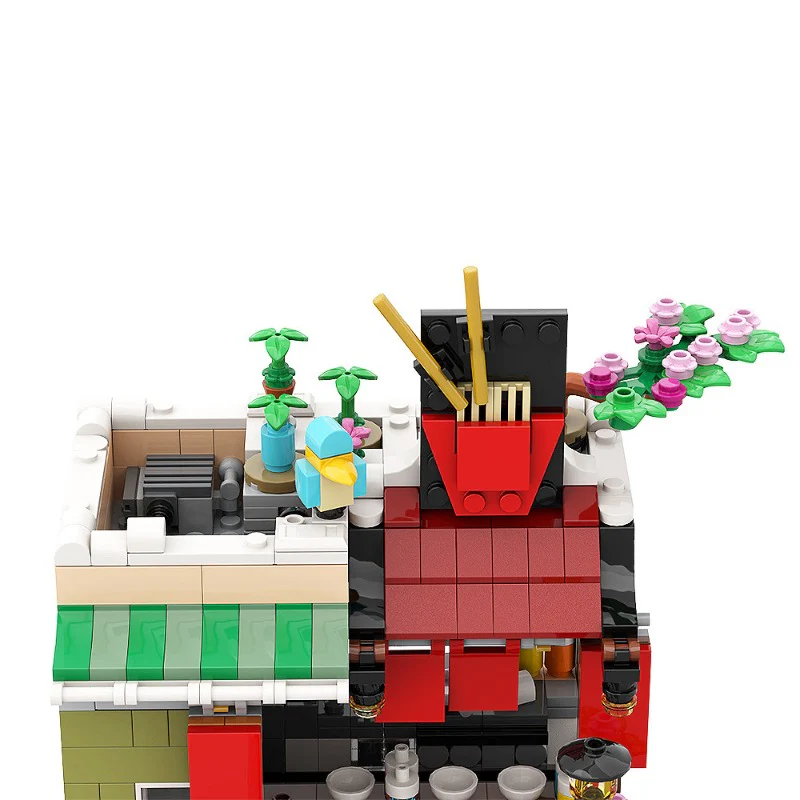 (Gobricks version) 441 pcs MOC-137613 31131 - Noodle Shop expended - Image 6