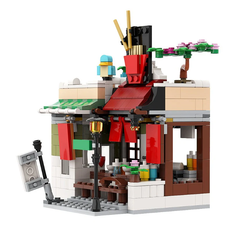 (Gobricks version) 441 pcs MOC-137613 31131 - Noodle Shop expended - Image 7
