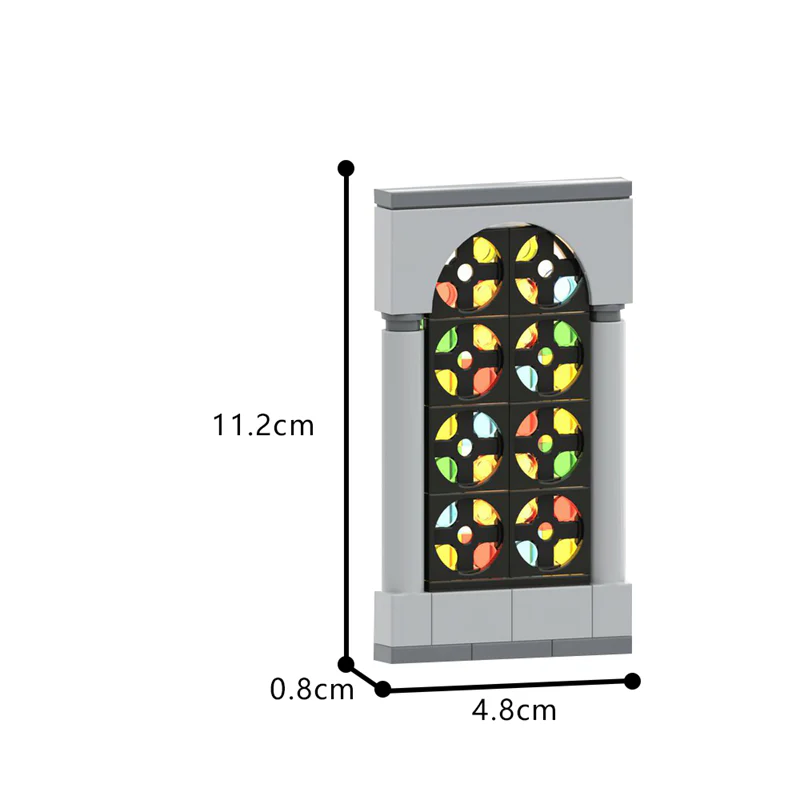 (Gobricks version) 44PCS MOC-152150 Stained Glass Window - Image 3