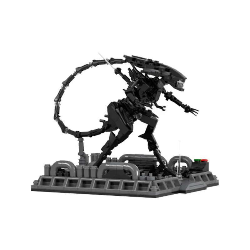 (Gobricks version) 450pcs MOC-199999 Aliens Micro Diorama Series : Xenomorph Queen - Image 3