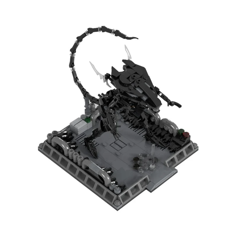 (Gobricks version) 450pcs MOC-199999 Aliens Micro Diorama Series : Xenomorph Queen - Image 4