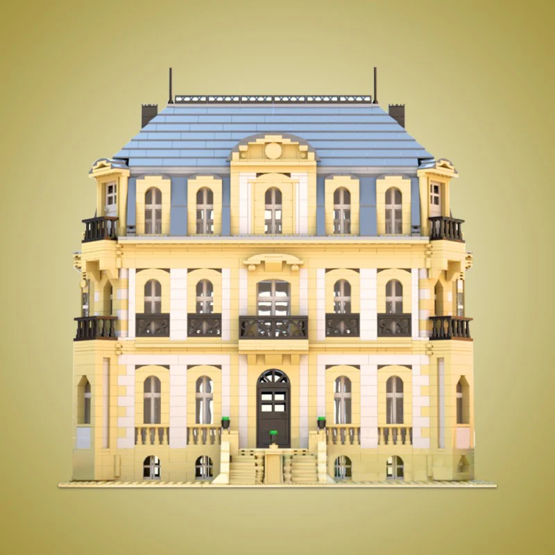 (Gobricks version) 4621pcs MOC-198966 Château Saint-Jean (Chateau Bugatti, Molsheim) - Image 4