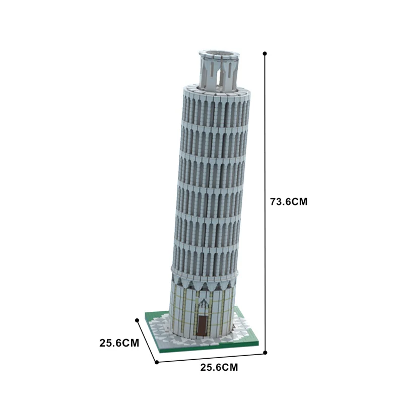 (Gobricks version) 4655pcs MOC-44338 Leaning Tower of Pisa - Image 3