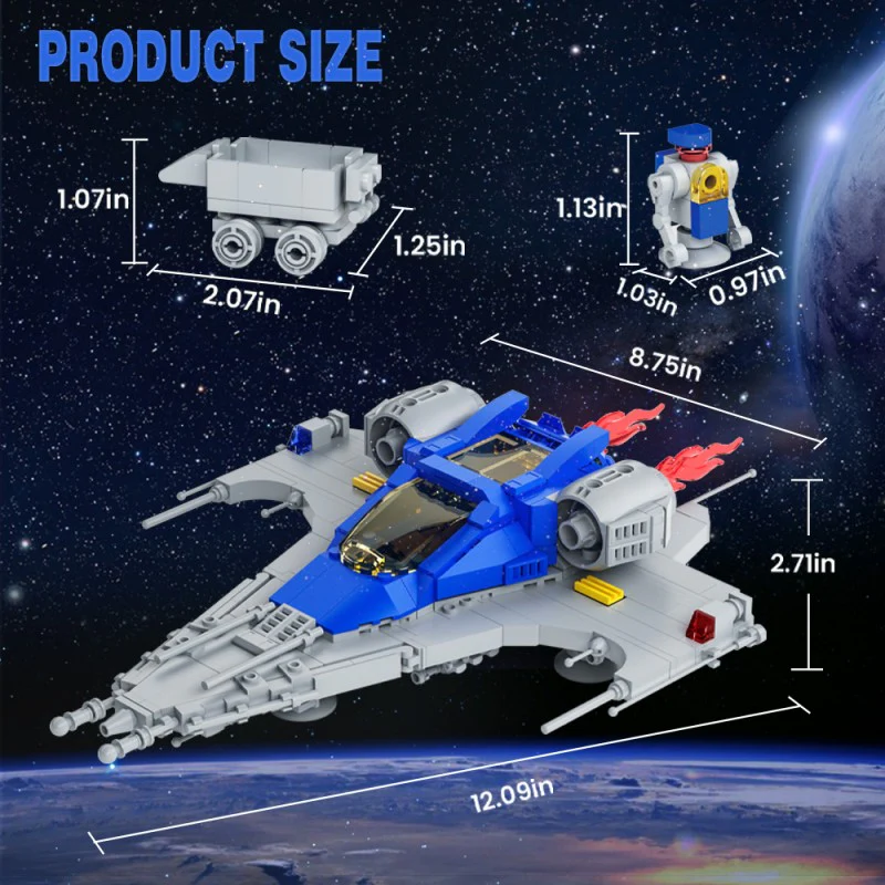 (Gobricks version) 465pcs MOC Space Series——Discovery (Spaceship) - Image 4