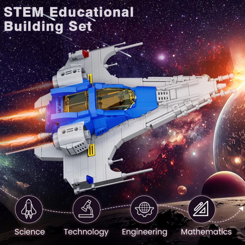 (Gobricks version) 465pcs MOC Space Series——Discovery (Spaceship) - Image 5