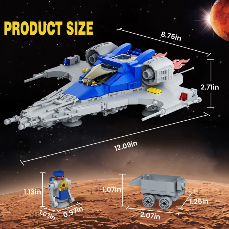 (Gobricks version) 465pcs MOC Space Series——Discovery (Spaceship) - Image 7
