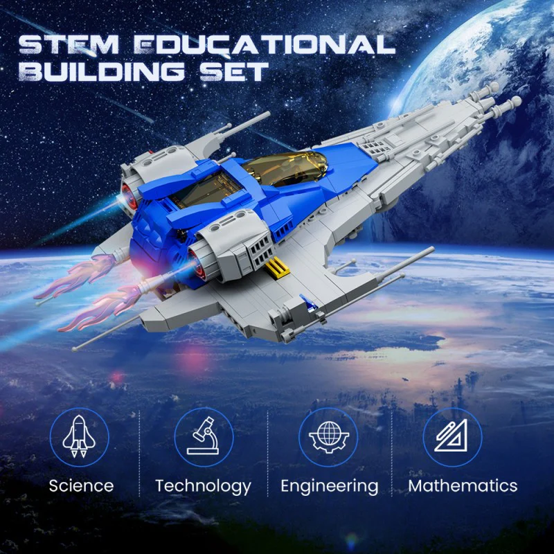 (Gobricks version) 465pcs MOC Space Series——Discovery (Spaceship) - Image 8