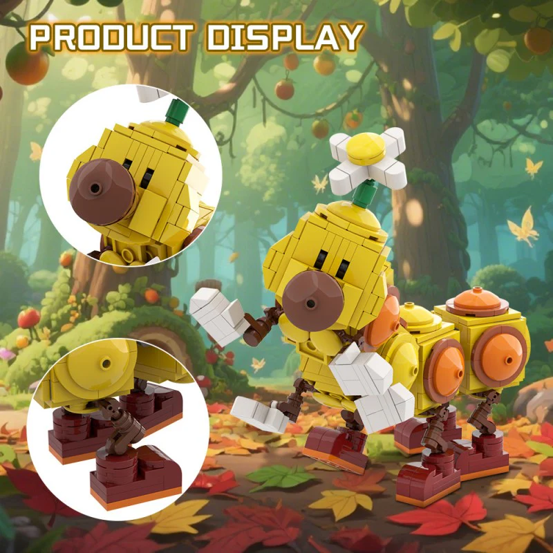 (Gobricks version) 470pcs MOC-163071 Happy Wiggler - Posable Display Figure 02 - Super Mario Bros - Image 8