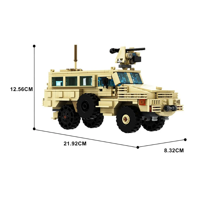 (Gobricks version) 478pcs MOC RG-31 Mk.5E MRAP Military Vehicle LEGO Compatible - Image 4