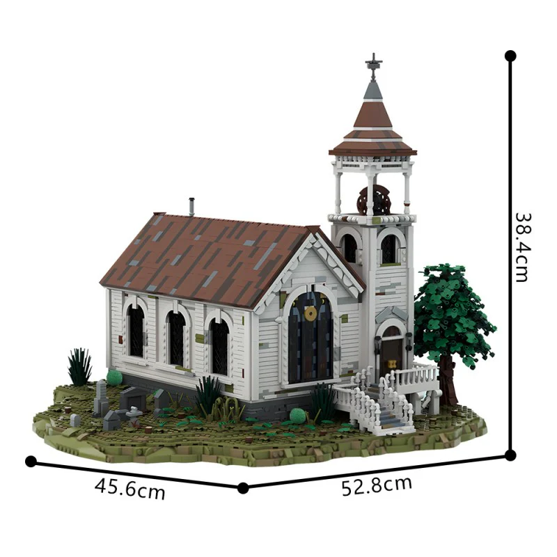(Gobricks version) 4796pcs MOC-181146 Western Church - Valentine Red Dead Redemption 2 - Image 4