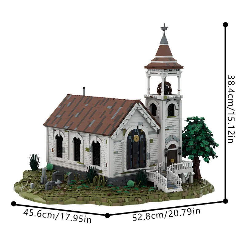 (Gobricks version) 4796pcs MOC-181146 Western Church - Valentine Red Dead Redemption 2 - Image 5