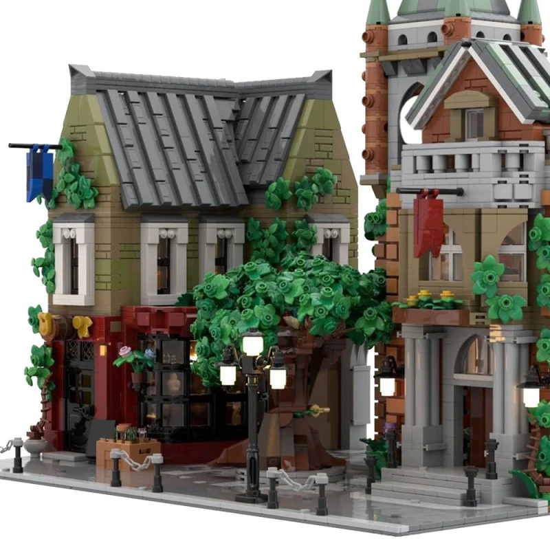 (Gobricks version) 4804pcs MOC-202302 Village Square - Image 2