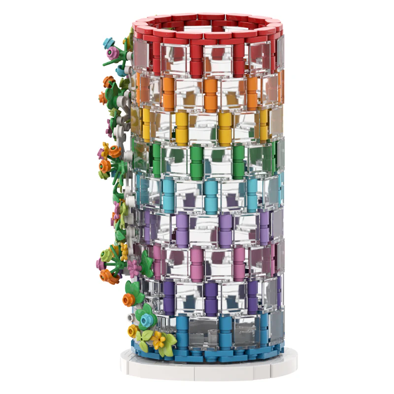 (Gobricks version) 483PCS MOC Rainbow Vase - Image 2