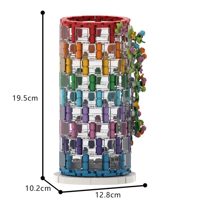 (Gobricks version) 483PCS MOC Rainbow Vase - Image 6