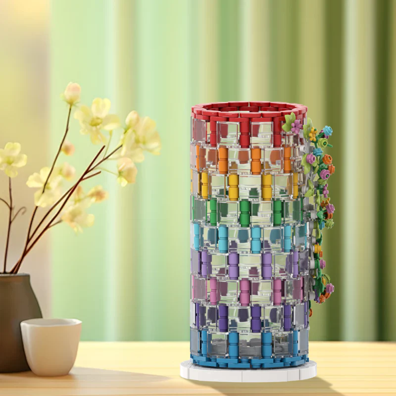 (Gobricks version) 483PCS MOC Rainbow Vase - Image 7