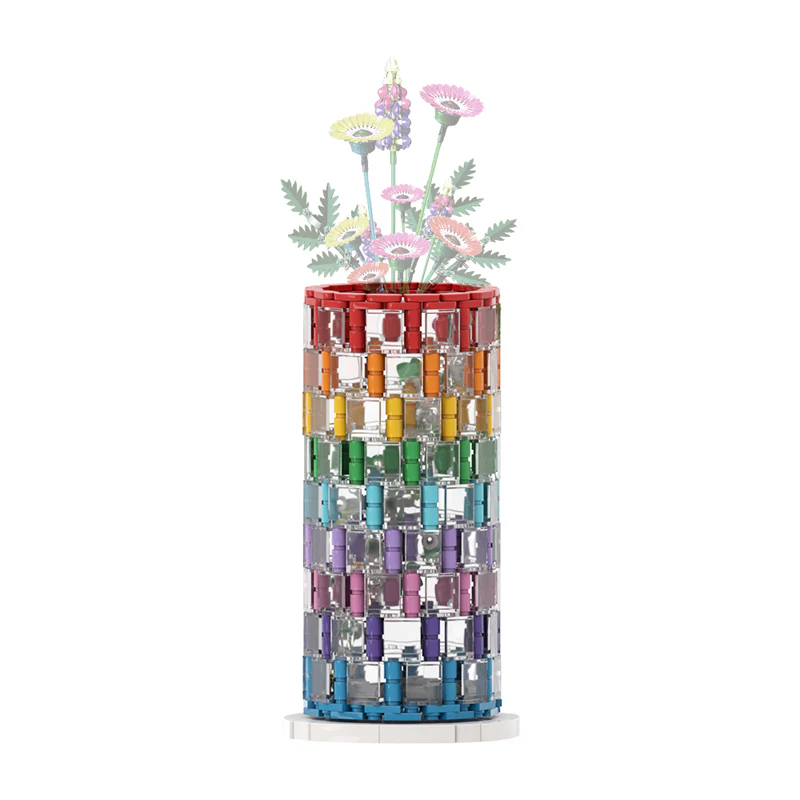 (Gobricks version) 483PCS MOC Rainbow Vase - Image 8