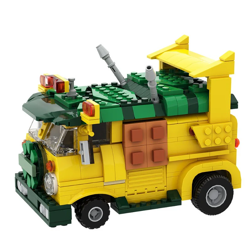 (Gobricks version) 491 pcs MOC-125660 Turtle Van Party Wagon TMNT - Image 2