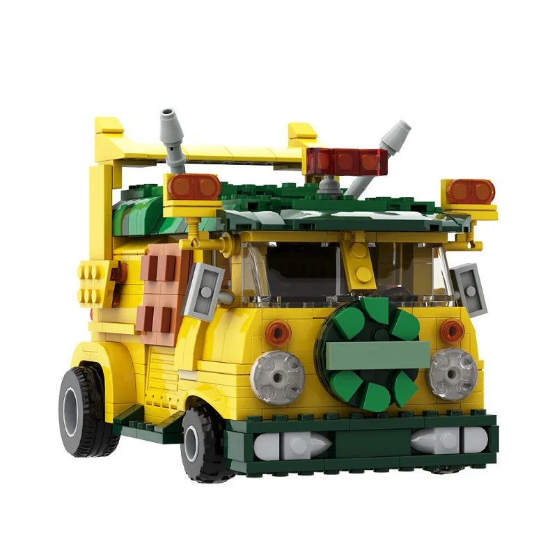 (Gobricks version) 491 pcs MOC-125660 Turtle Van Party Wagon TMNT - Image 3