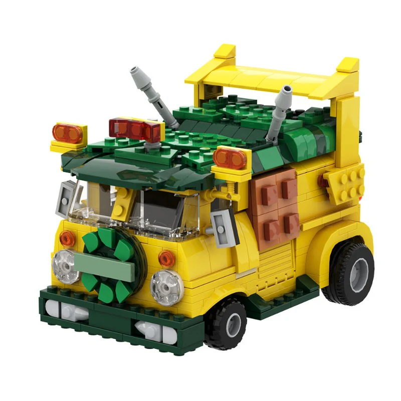 (Gobricks version) 491 pcs MOC-125660 Turtle Van Party Wagon TMNT - Image 5